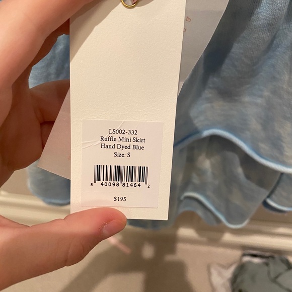 LoveShackFancy: Blue Ruffle Mini Skirt - Picture 5 of 6
